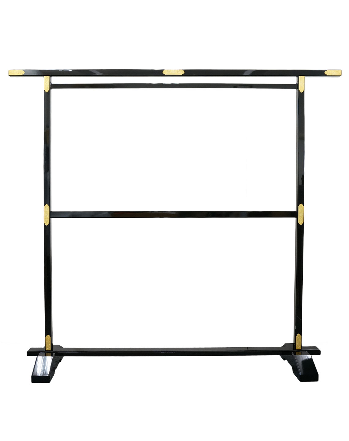 黒木製金色金具付衣桁1